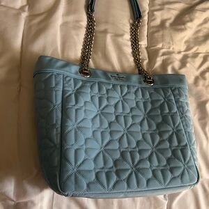 Kate Spade Light Blue Quilted Shoulder Bag